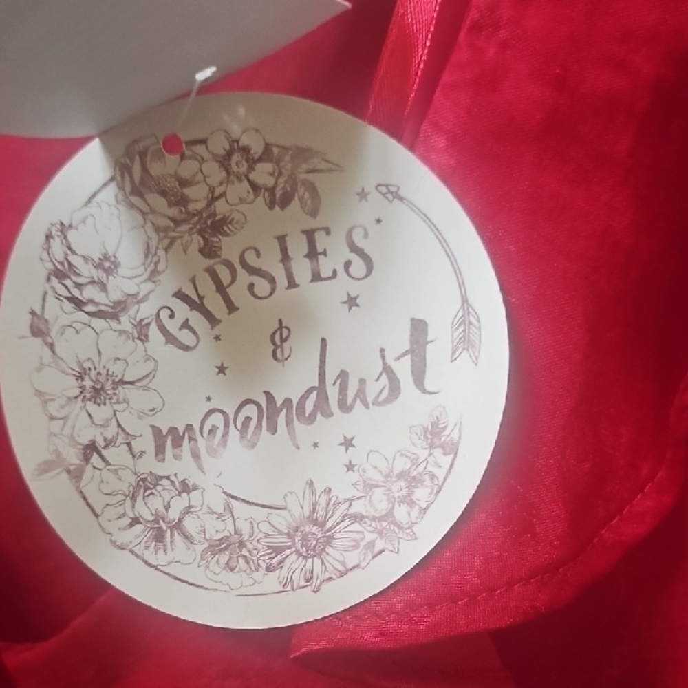 Gypsies & Moondust Red Ruffle‎ Blouse - Picture 2 of 6